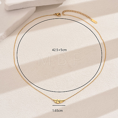 Stainless Steel Feather Pendant Necklaces for Women SH3868-1