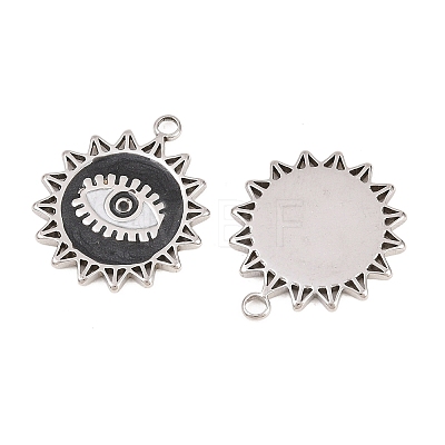 304 Stainless Steel Enamel Pendants STAS-K293-38P-02-1