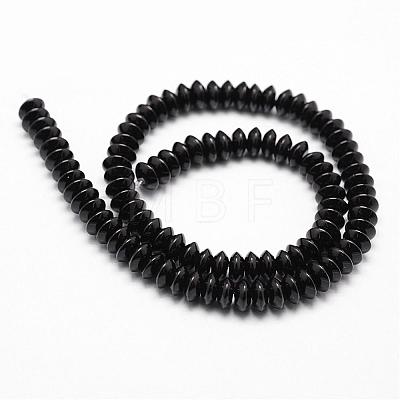 Natural Black Onyx Beads Strands G-P161-20-8x4mm-1