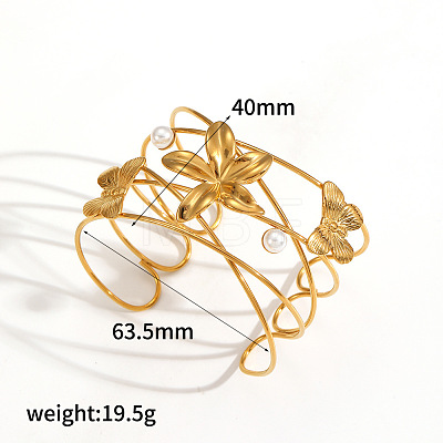 304 Stainless Steel & Plastic Cuff Bangles WG7AE9E-04-1