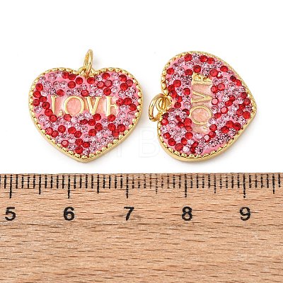 Brass Rhinestone Pendants KK-C143-39G-02-1