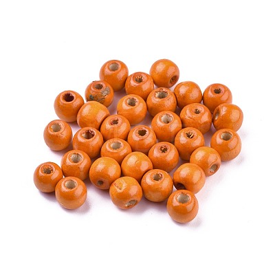 Dyed Natural Wood Beads WOOD-Q006-10mm-09-LF-1
