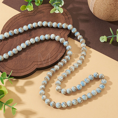 1 Strand Baking Paint Glass Beads Strands DGLA-TADJ0001-02C-1