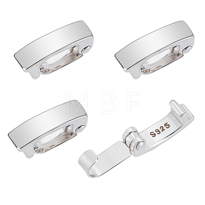 2Pcs 925 Sterling Silver Twister Clasps STER-PH0005-21-1