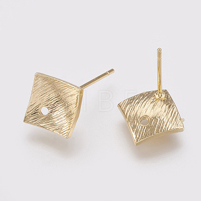Brass Stud Earring Findings KK-R058-186G-1