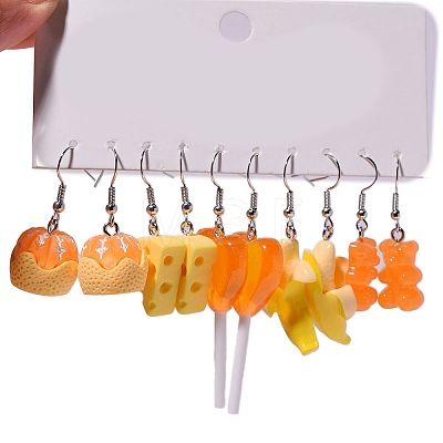 Resin Food Model Dangle Earrings PW-WG01B9B-01-1