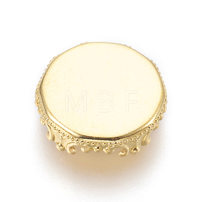 Brass Lace Edge Bezel Cups KK-F762-05G-1