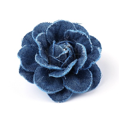 Denim Cloth Flowers DIY-WH0409-38B-1