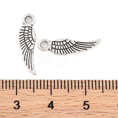 Tibetan Style Alloy Wing Charms TIBEP-3344-AS-NR-1