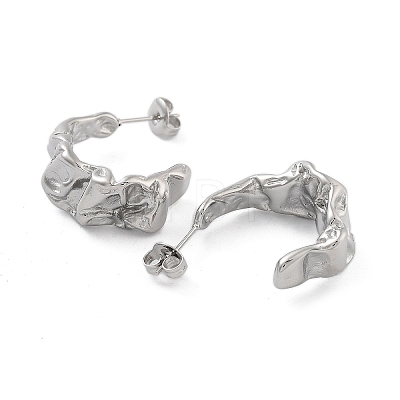 304 Stainless Steel Stud Earrings EJEW-P258-47P-1