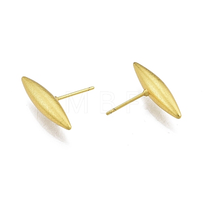 Rack Plating Brass Horse Eye Stud Earrings for Women EJEW-G322-17MG-1