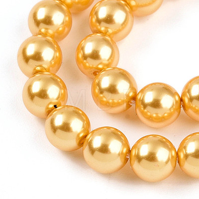 Baking Painted Pearlized Glass Pearl Bead Strands HY-N002-5mm-A08-1