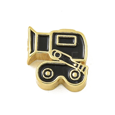 Rack Plating Brass Enamel Beads KK-U029-22G-10-1