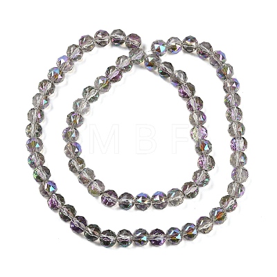 Transparent Electroplate Glass Beads Strands EGLA-N002-34C-C20-1