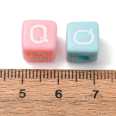 Opaque Acrylic European Beads AC-CBA7A73-01Q-1