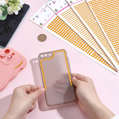 4 Sheets 4 Styles Acrylic Self Adhesive Stickers DIY-GF0014-71B-1