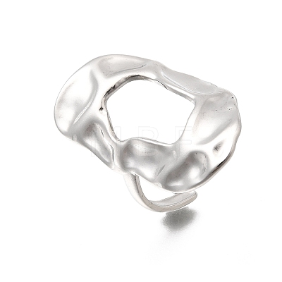 304 Stainless Steel Cuff Open Rings for Women RJEW-T034-01P-1