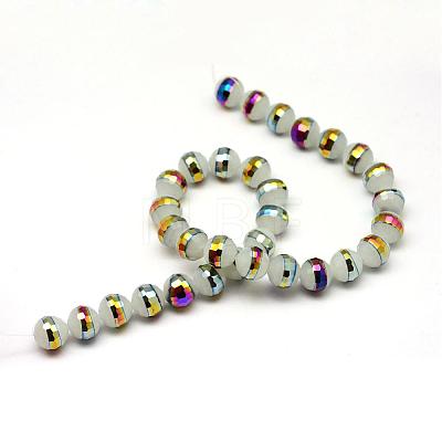 Electroplate Glass Beads Strands EGLA-Q069-D01-1