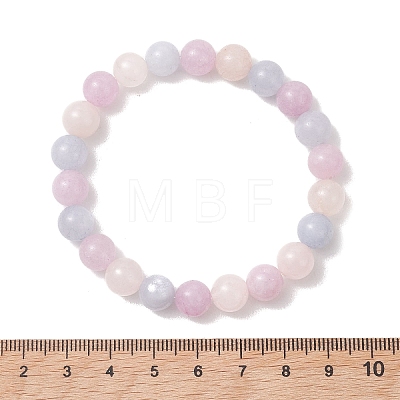 Natural Aquamarine & Rose Quartz & Amethyst Round Beads Stretch Bracelets for Women BJEW-JB13528-1