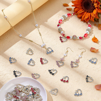 40Pcs 5 Colors Alloy Pendants FIND-GA0008-63-1