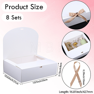 Folding Paper Gift Boxes with Ribbon LS-CON-WH20001-11C-01-1