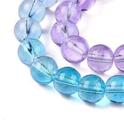 Baking Painted Transparent Glass Beads DGLA-M001-8mm-10-1