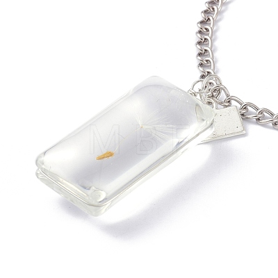 Dandelion Seed Wish Necklace for Teen Girl Women Gift NJEW-Z014-01P-1
