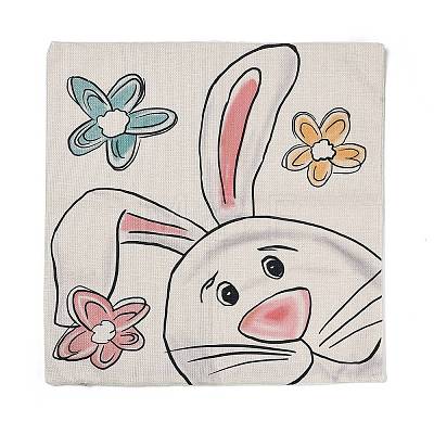 Easter Theme Linen Throw Pillow Covers AJEW-H146-01A-1