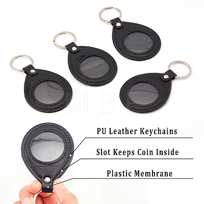 PU Leather Keychains KEYC-WH0035-01P-1