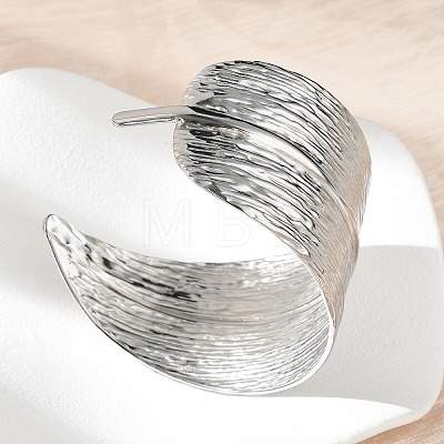 304 Stainless Steel Cuff Bangles for Women BJEW-Z096-02P-1