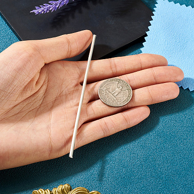 10CM Fine Silver Half Round Metal Wire STER-TA0001-58B-1