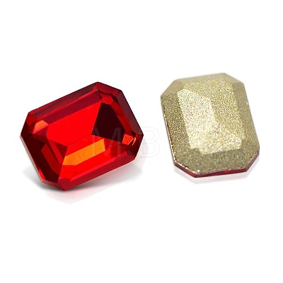 Faceted Rectangle K9 Glass Pointed Back Rhinestone Cabochons RGLA-A017-6x8mm-SM-1