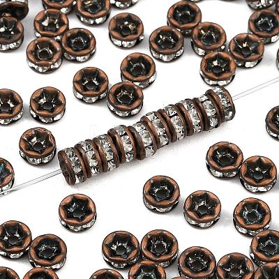 Brass Rhinestone Spacer Beads RB-A014-Z5mm-01R-NF-1