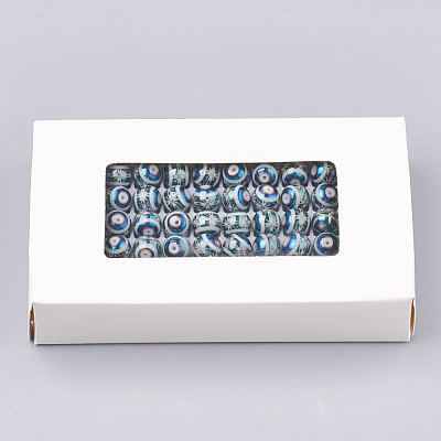 Electroplate Glass Beads EGLA-T009-10E-B-1