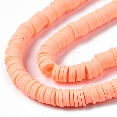 Handmade Polymer Clay Beads Strands CLAY-R089-6mm-130-1