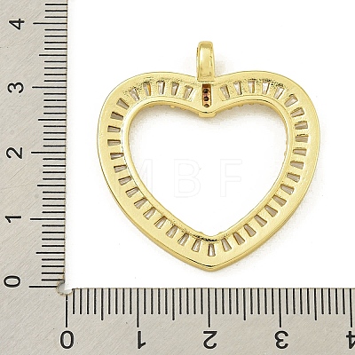 Rack Plating Brass Pave Cubic Zirconia Pendants KK-U029-10G-04-1