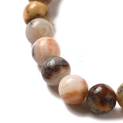 Natural Crazy Lace Agate Round Bead Strands G-M272-03-6mm-1