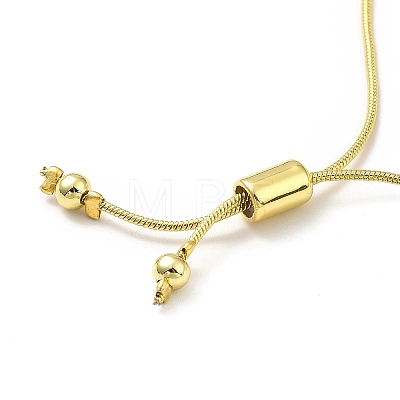 Rack Plating Brass Round Bead Slider Bracelets for Women BJEW-M232-01G-A-1