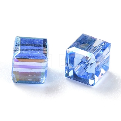 Electroplate Transparent Glass Beads EGLA-B003-01A-01-1