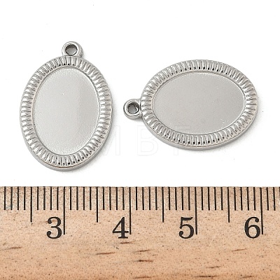 304 Stainless Steel Pendant Cabochon Settings STAS-D127-18A-P-1