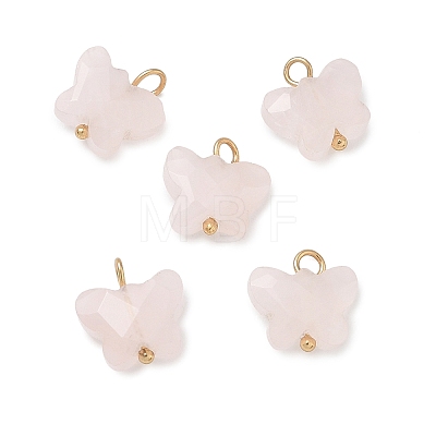 Natural Rose Quartz Pendants KK-D289-61G-01-1