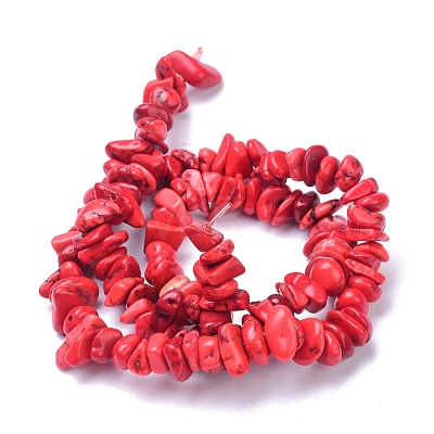 Natural Magnesite Beads Strands TURQ-P001-02A-13-1