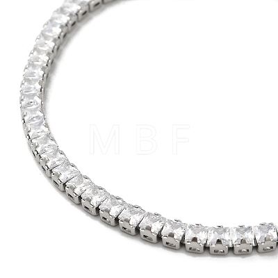 Clear Cubic Zirconia Tennis Bracelet BJEW-M301-01P-02-1