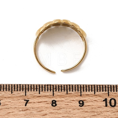 304 Stainless Steel Cuff Open Rings STAS-H259-05G-1