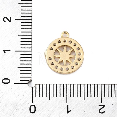 Brass Micro Pave Cubic Zirconia Pendants KK-P289-05G-1