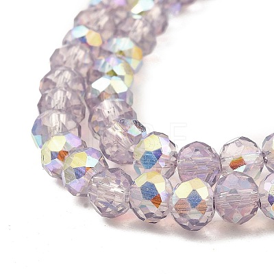 Baking Painted Transparent Glass Beads Strands DGLA-A034-J6mm-B03-1