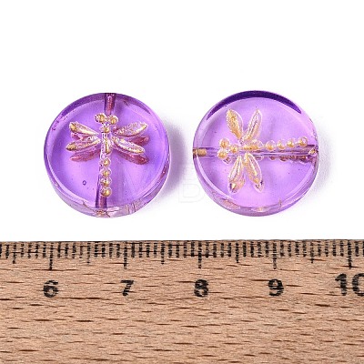 Baking Paint Transparent Glass Beads DGLA-N018-30D-1