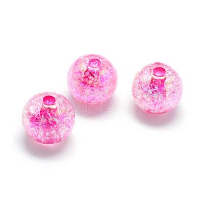 Crackle Style Acrylic Beads MACR-S825-18mm-1