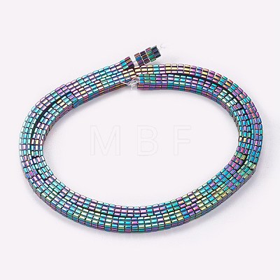 Electroplated Non-magnetic Synthetic Hematite Beads Strands G-P367-D07-1