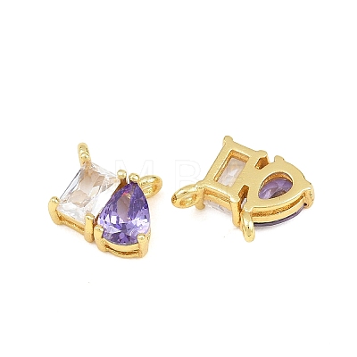 Brass Pave Cubic Zirconia Charms CU-CBA6A75-03G-1